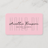 Nail Tech Nail Artist Pastel Pink Modern Visitenkarte (Vorderseite)