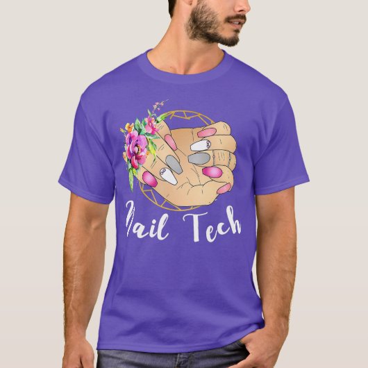 Nail-Tech niedlich polierter Nageltechniker T-Shirt (Vorderseite)
