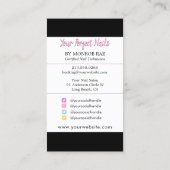 Nail Tech oder Stylist Nail Salon Holographic Visitenkarte (Rückseite)