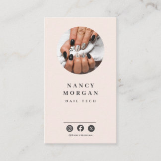 Nail Tech Photo Logo QR Code Visitenkarte