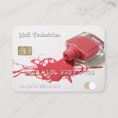 Nail Tech Polish Credit Debit Business Card Visitenkarte (Vorderseite)