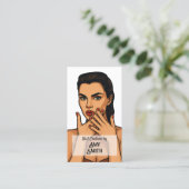 Nail Tech QR Business Card Visitenkarte (Stehend Vorderseite)