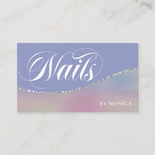 Nail Tech Simple Elegante Business Card Visitenkarte (Vorderseite)