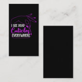 Nail Tech Spaß Kosmetik Nagelmanikurist Visitenkarte (Vorne/Hinten)