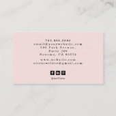 Nail Tech Tarot Card Bush Pink Business Card Visitenkarte (Rückseite)