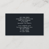 Nail Tech Tarot Card Design Weiß auf Schwarz Visitenkarte (Rückseite)