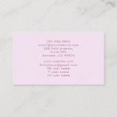 Nail Tech Tarot Card Theme Pink Visitenkarte (Rückseite)