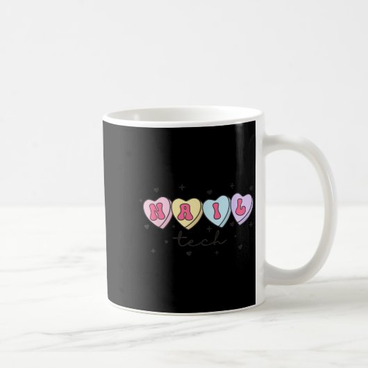 Nail Tech Valentine's Day Heart Manicurist Cosmeto Kaffeetasse (Rechts)
