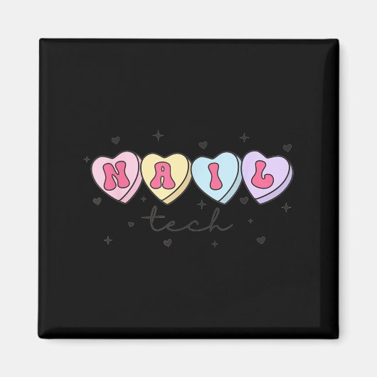 Nail Tech Valentine's Day Heart Manicurist Cosmeto Magnet (Vorne)