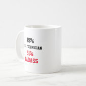 Nail Technician Badass Kaffeetasse (Vorderseite Links)