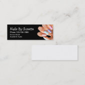 Nail Technician Beauty Mini Business Cards Mini Visitenkarte (Vorne/Hinten)