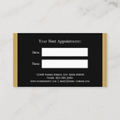 NAIL TECHNICIAN Black Gold Streifen Ernennung Terminkarte (Rückseite)