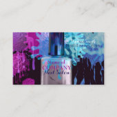 Nail Technician colourful splatter design Visitenkarte (Vorderseite)