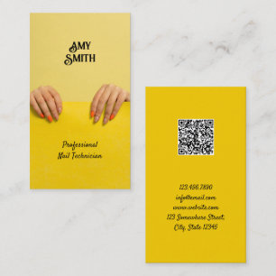 Nail Technician Custom QR Business Card Visitenkarte