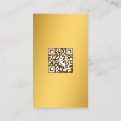 Nail Technician Custom QR Golden Business Card Visitenkarte (Rückseite)