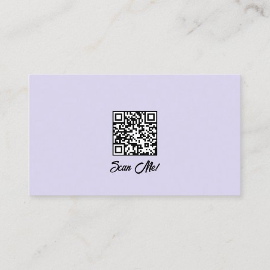 Nail Technician Custom QR Visitenkarte (Rückseite)