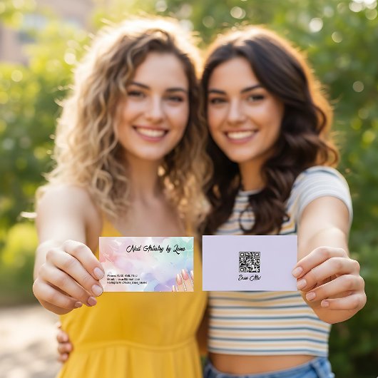 Nail Technician Custom QR Visitenkarte