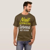 Nail Technician Earnail Tech Artist T-Shirt (Vorne ganz)
