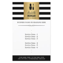 NAIL TECHNICIAN Elegantes Gold Schwarz-weiße Strei