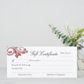 NAIL TECHNICIAN GIFT-BESCHEINIGUNG (Stehend Vorderseite)