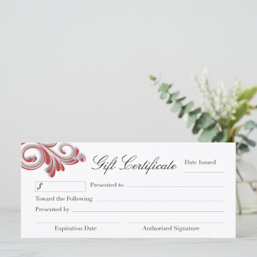 NAIL TECHNICIAN GIFT-BESCHEINIGUNG (Stehend Vorderseite)