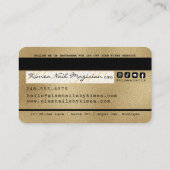 Nail Technician Gold Glitzer Drilling Credit Card Visitenkarte (Rückseite)