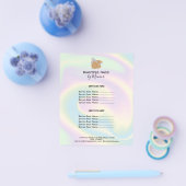 Nail Technician Mani Salon Holograph Girly Modern Flyer (Einzeln)