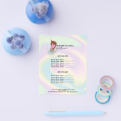 Nail Technician Mani Salon Holograph Girly Modern Flyer (Einzeln)