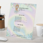 Nail Technician Mani Salon Holograph Preisliste Sockelschild (In Situ)