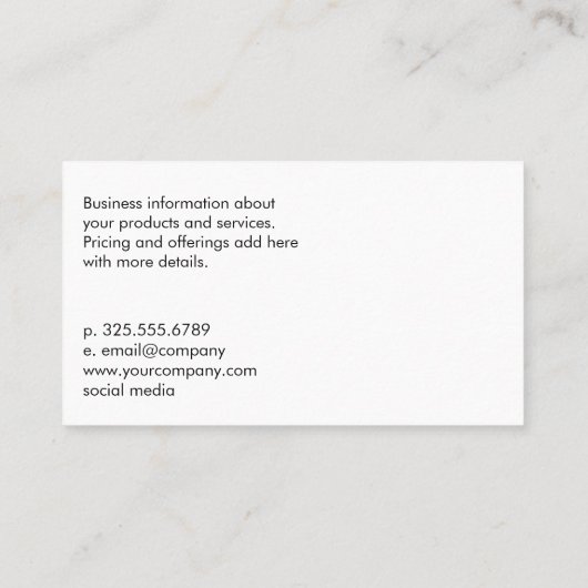 Nail Technician Marble Visitenkarte (Rückseite)