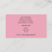 Nail Technician Nail Polnischer Visitenkarte (Rückseite)