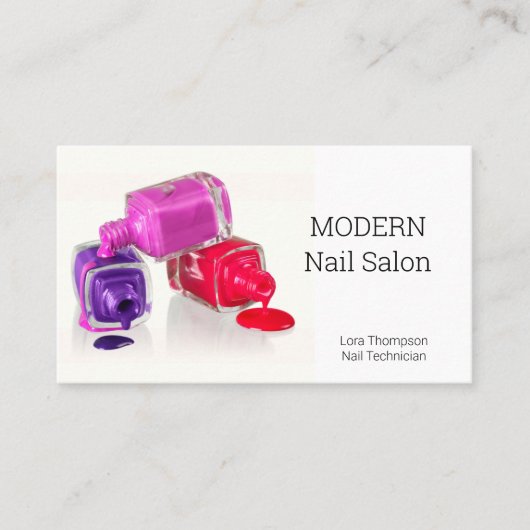 Nail Technician Nail Polnischer Visitenkarte (Vorderseite)