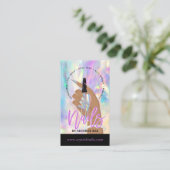 Nail Technician Nail Salon Artist Holographic Visitenkarte (Stehend Vorderseite)