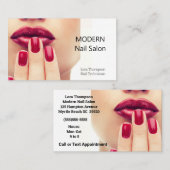 Nail Technician Nails Foto Business Card Visitenkarte (Vorne/Hinten)