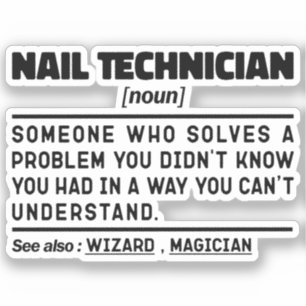 Nail Technician Noun Makeup Artsit Aufwertung Aufkleber