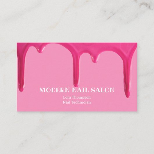 Nail Technician Polnischer Tropfen Business Card Visitenkarte (Vorderseite)