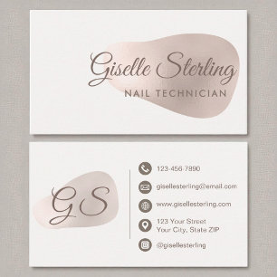 Nail Technician Rose Goldene Forelle Schönheit Visitenkarte
