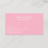 Nail Technician Salon Heart Nail Art Pink Visitenkarte (Rückseite)