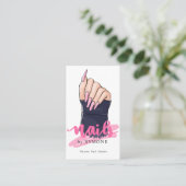 Nail Technician Salon-Logo Visitenkarte (Stehend Vorderseite)