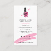 Nail Technician Salon-Logo  Visitenkarte (Rückseite)