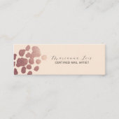 Nail Technician Salon Rose Mini Visitenkarte (Vorderseite)