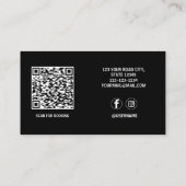 Nail Technician Simple Minimal Business Card Visitenkarte (Rückseite)