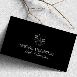 Nail Technician Simple Minimal Business Card Visitenkarte