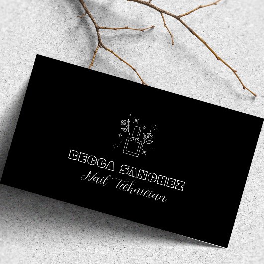 Nail Technician Simple Minimal Business Card Visitenkarte