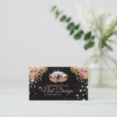 Nail Technique Diamond Glitzer Logo Nail Shop Visitenkarte (Stehend Vorderseite)