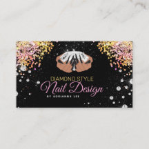 Nail Technique Diamond Glitzer Logo Nail Shop