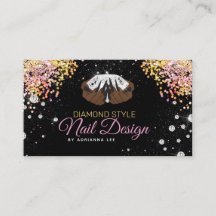 Nail Technique Diamond Glitzer Logo Nail Shop