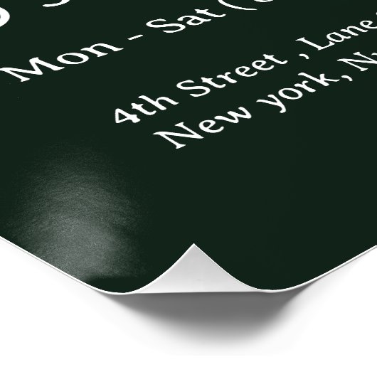 Nail Wellness-Center Custom Glossy Poster (Ecke)