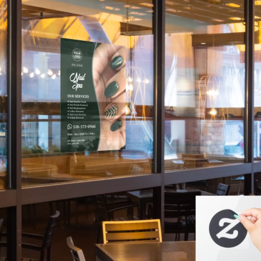 Nail Wellness-Center Custom Window Cloning Fensteraufkleber (Restaurantfenster)