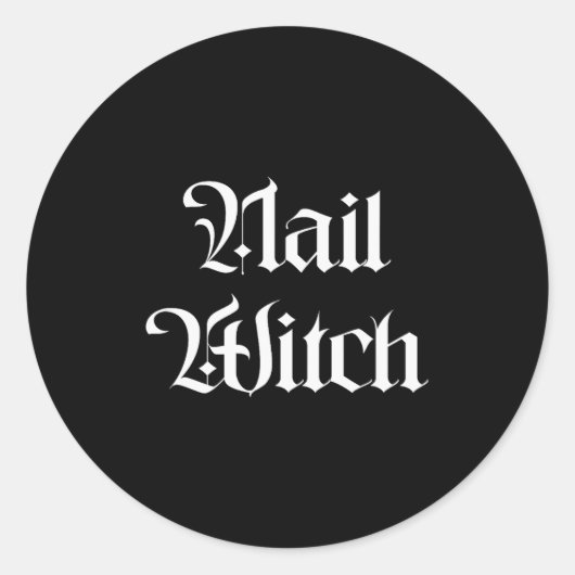 Nail Witch Manicurist Halloween Nail Tech Runder Aufkleber (Vorderseite)